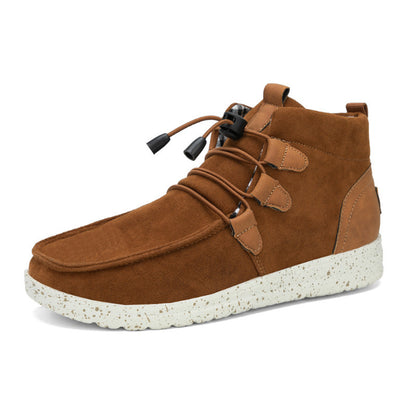 Women Warm Flat Ankle Boots Casual High Top Walking Shoes