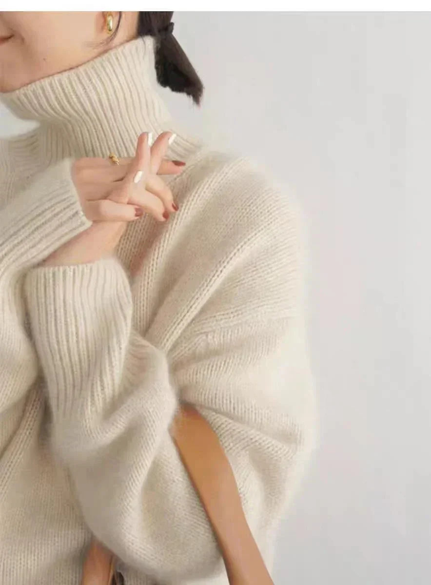 Warm Luxurious Cashmere Turtleneck Sweater