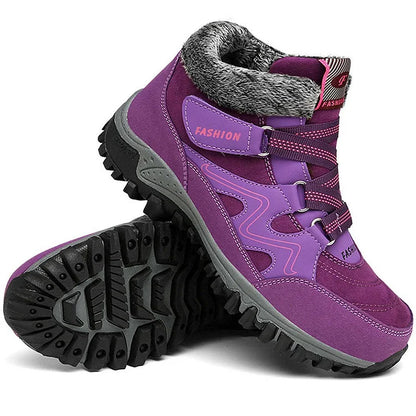 Warm Waterproof Ankle Boots with Fuzzy Lining - OutfitLondon