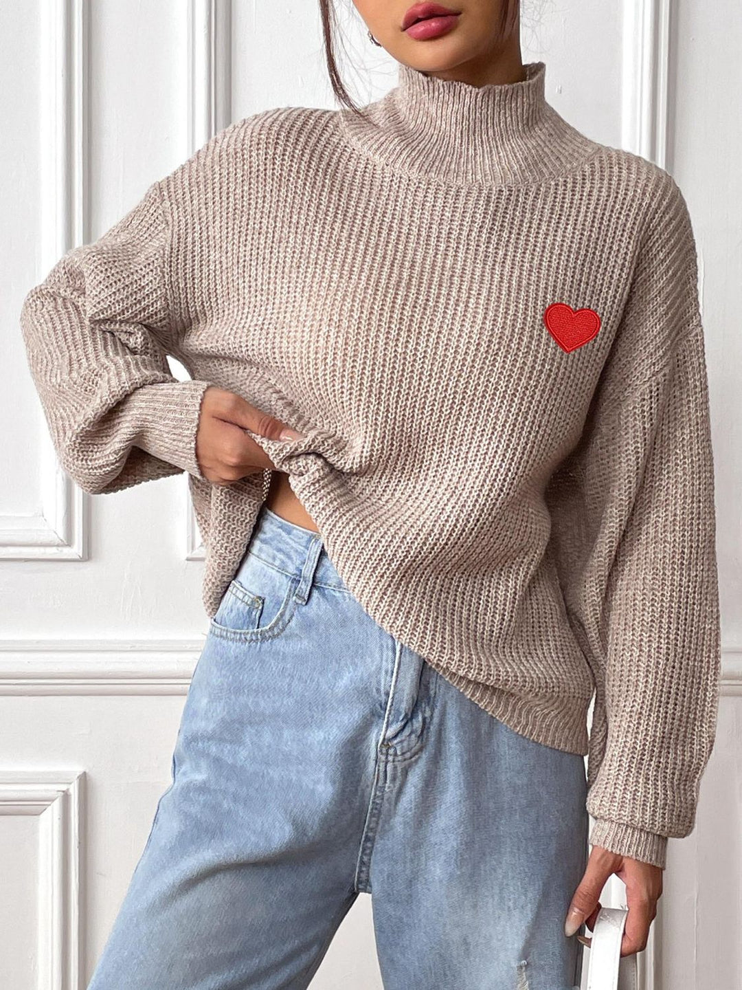 Soft Women's Beige Crew Neck Cashmere Jumper