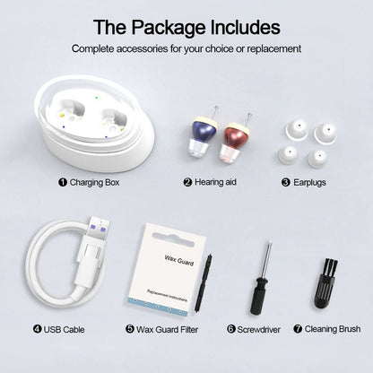 Hearing Amplifier Aid Rechargeable For Seniors Inner-ear