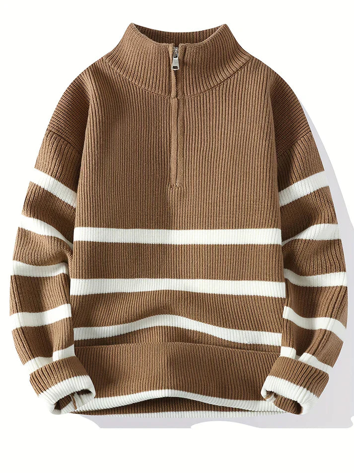 Cozy Classic Stripe Knit Sweater