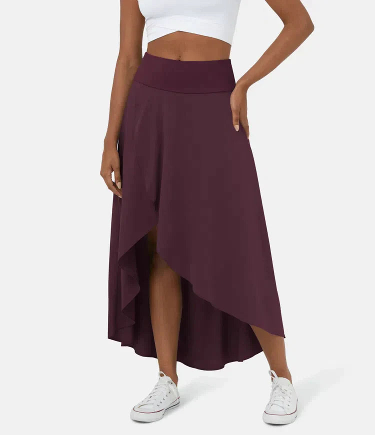 Flattering Flowy Side Midi Skirt