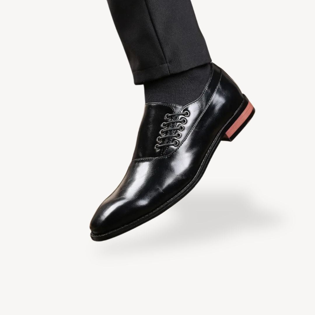 Men's Orthopedic Leather Side Lace Shoes