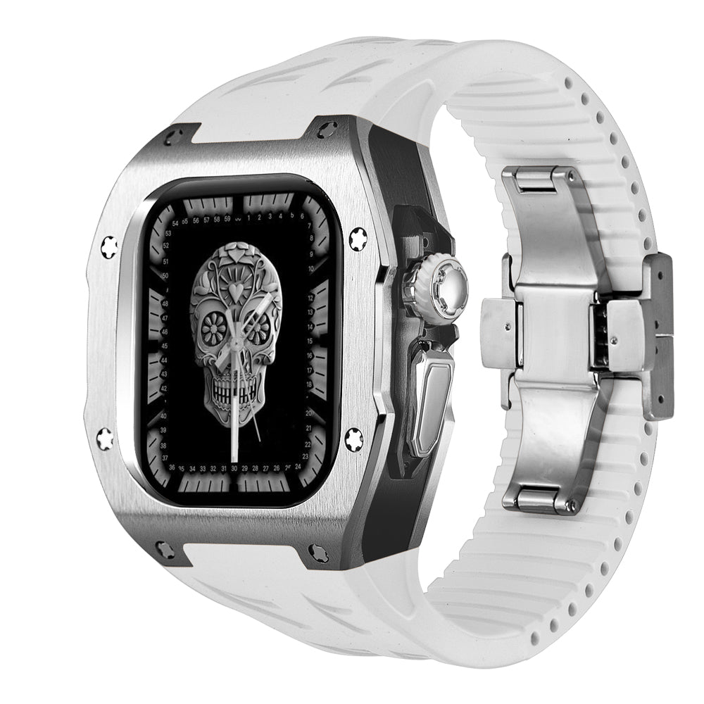 Tough Metal Case and Flexible Rubber Band for Apple Watch Ultra