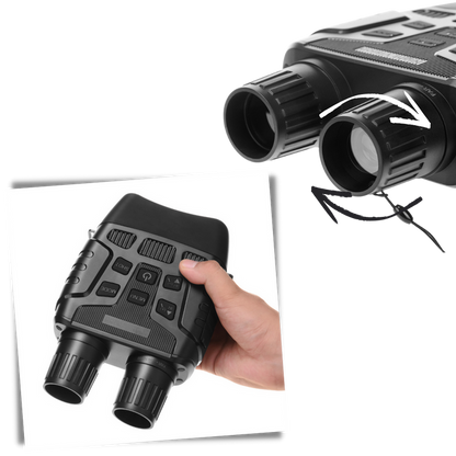 Digital Night Vision Infrared Binoculars w/ 4x HD Zoom Optics & Photos Videos with Audio