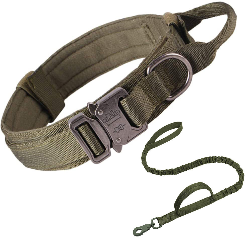 Dog Collar Adjustable Military TacticalPets Dg Collas Leas CntrlTactical Military Dog Training Collar