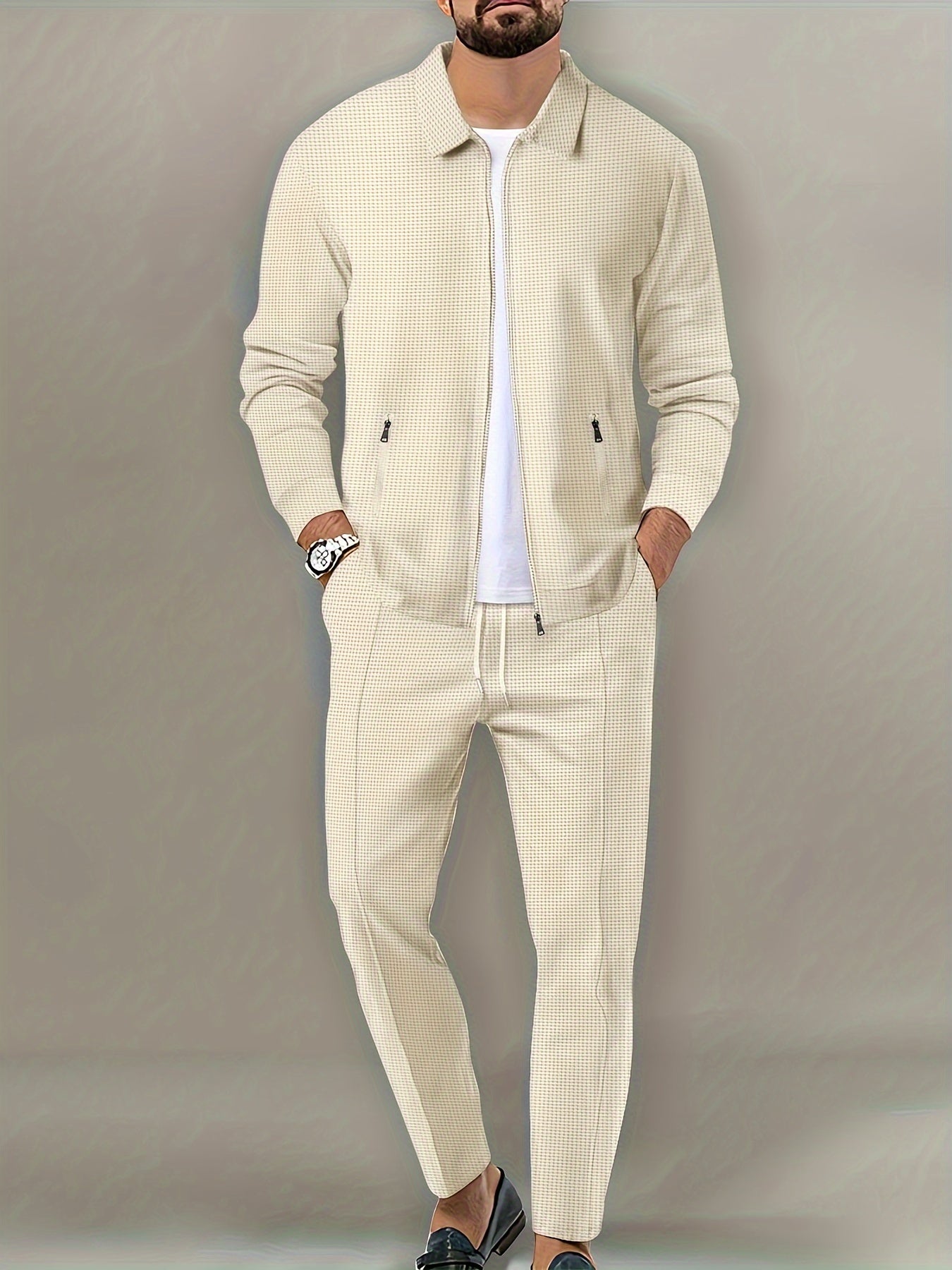 Soft Mens Full Zip Athletic Tracksuit Set