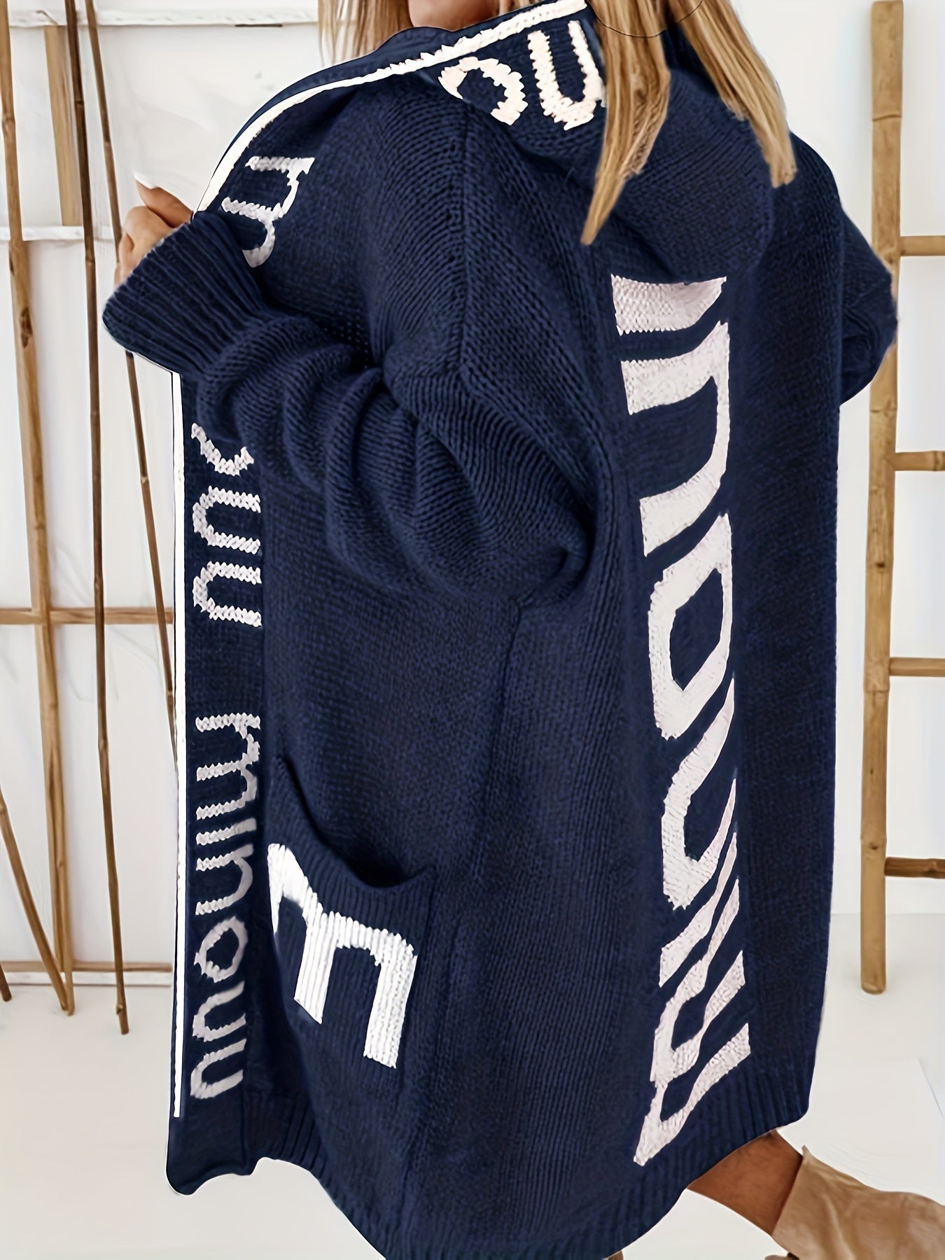 Cozy Blooming Open Cardigan Sweater for Ladies