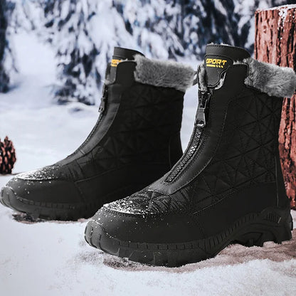 Insulated Men's Snow Boots - Waterproof and Durable