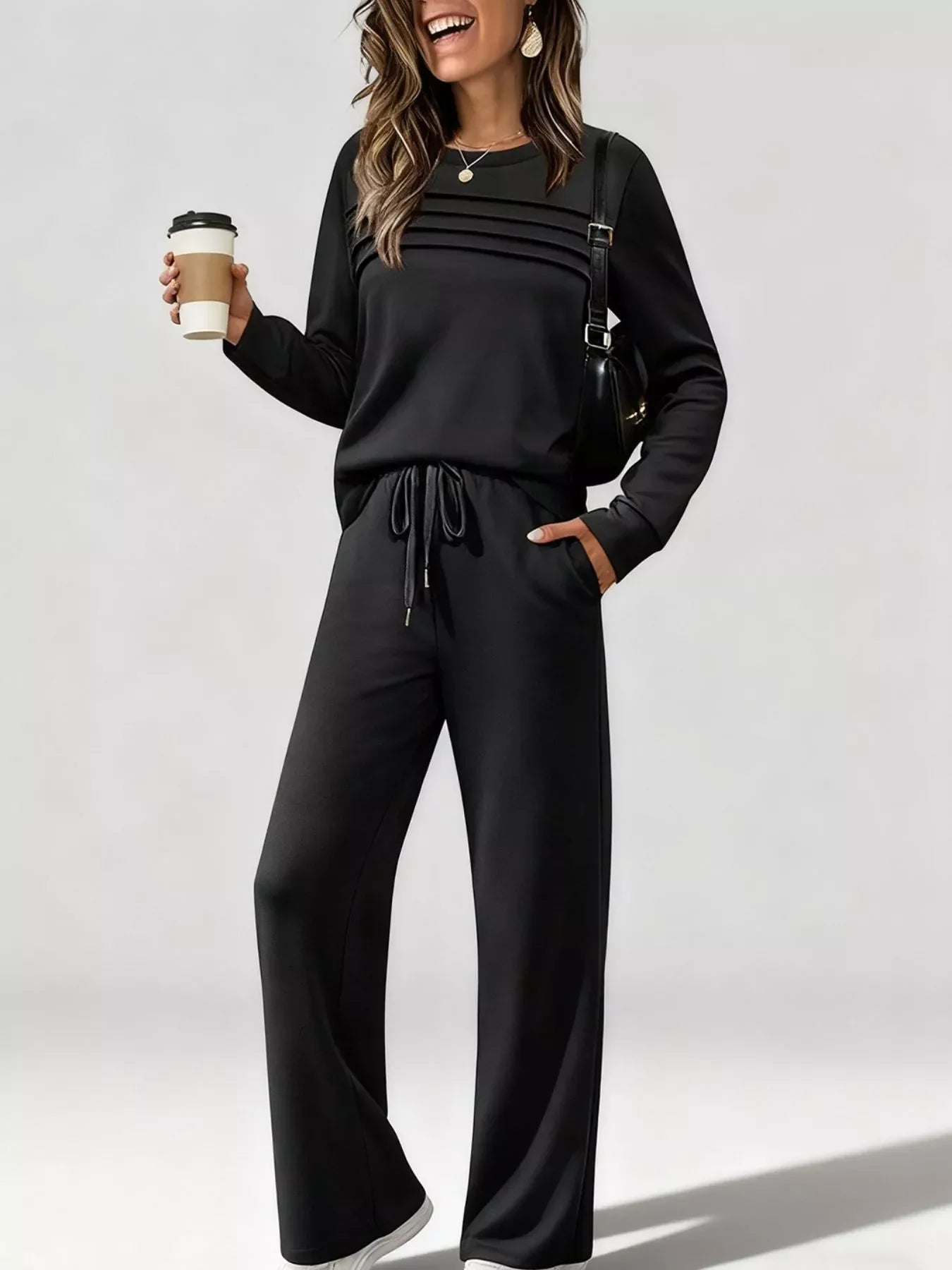 Soft Cozy Loungewear Top and Pants Set