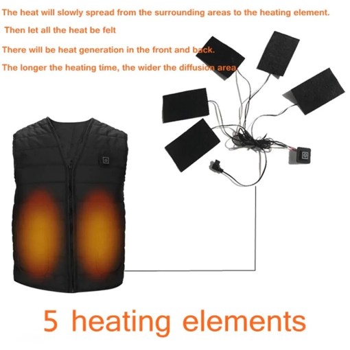 Heated Jacket Men Women Heating Coat Warm Winter Vest Electric USB Jacket Thermal