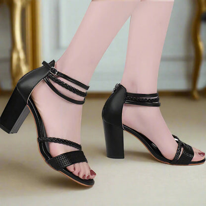 Elegant Comfort Sandals with a Stable Block Heel