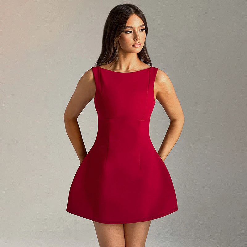 Women's Casual Lightweight Backless Summer Dress