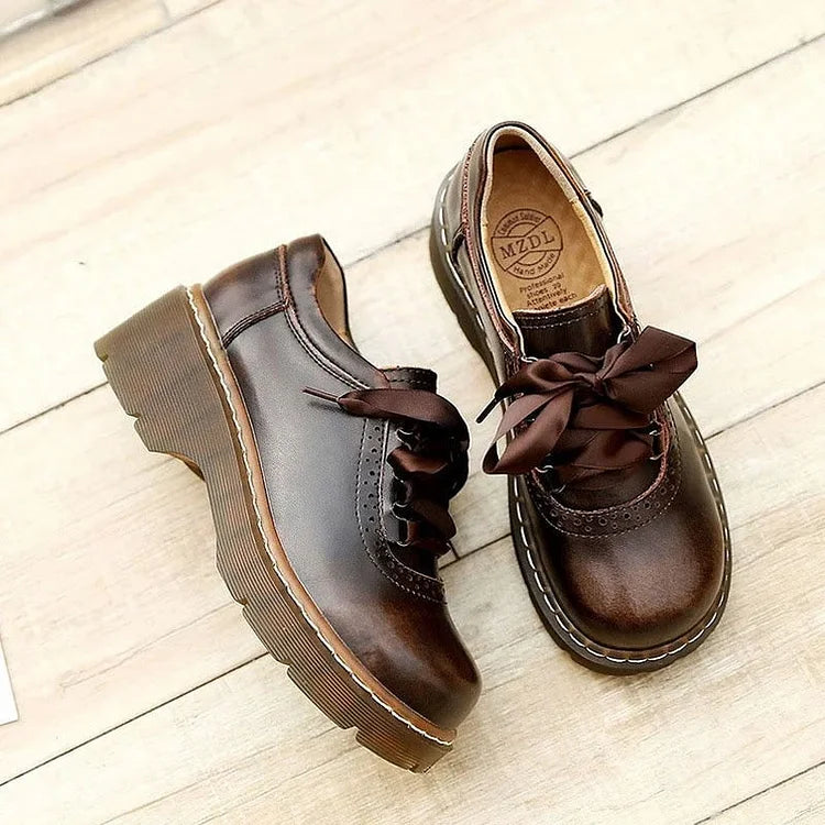 Classic Ladies Lace Up Oxford Shoes