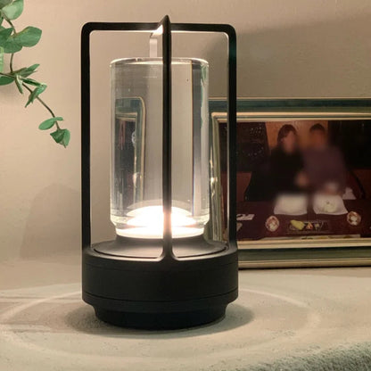 Ambient Lantern Cordless Crystal Table Lamp