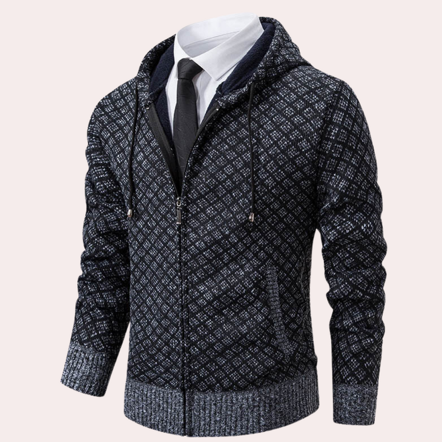 Stylish Men's Knit Hoodie Sweater