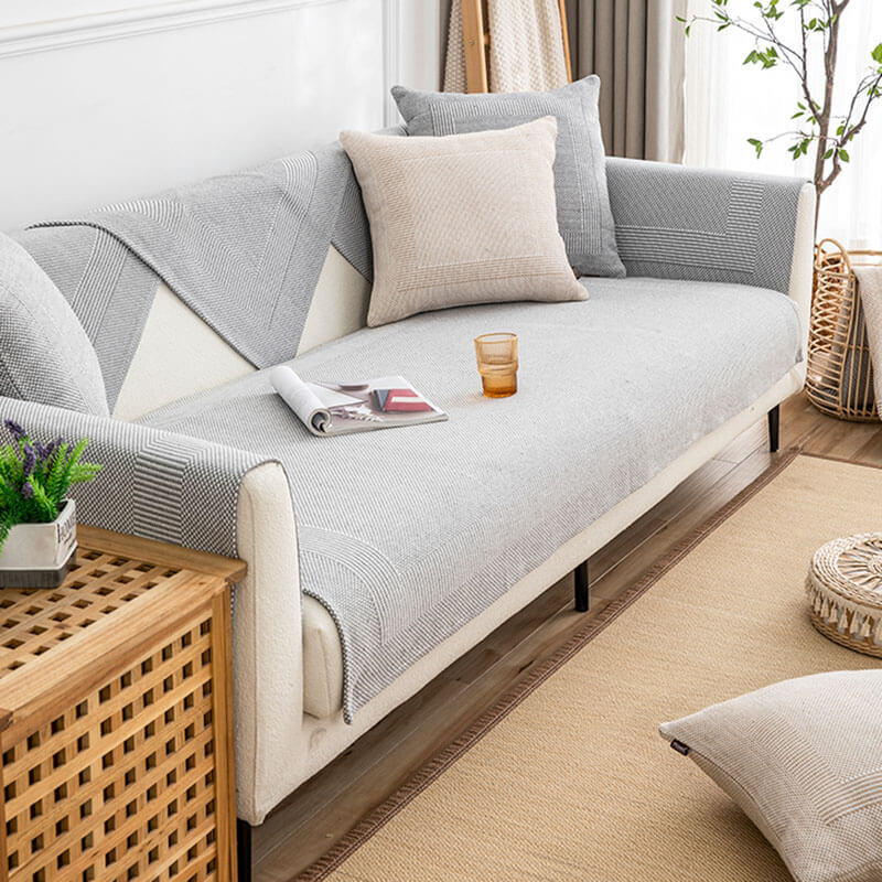 Linen Sofa Protector Cover for Pets, Sectional Sofa Cover