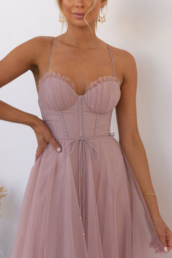 Beautiful Lace Corset Waist Dress