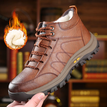 Men’s Winter Casual Hand Stitching Arch Support & Non-slip Breathable Boots