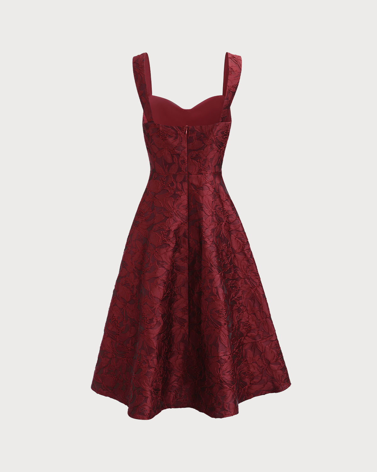 Fallon | Fitted Sweetheart Neck Jacquard Wedding Guest Dress