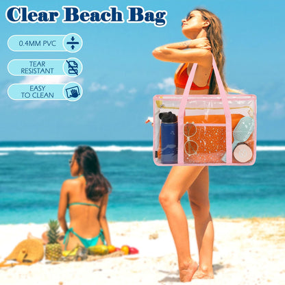Big Clearance Mesh Beach Bag with 8 Compartments