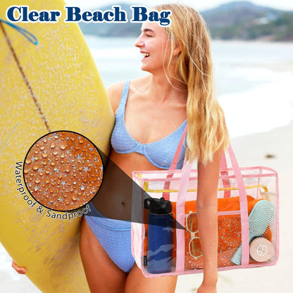 Big Clearance Mesh Beach Bag with 8 Compartments