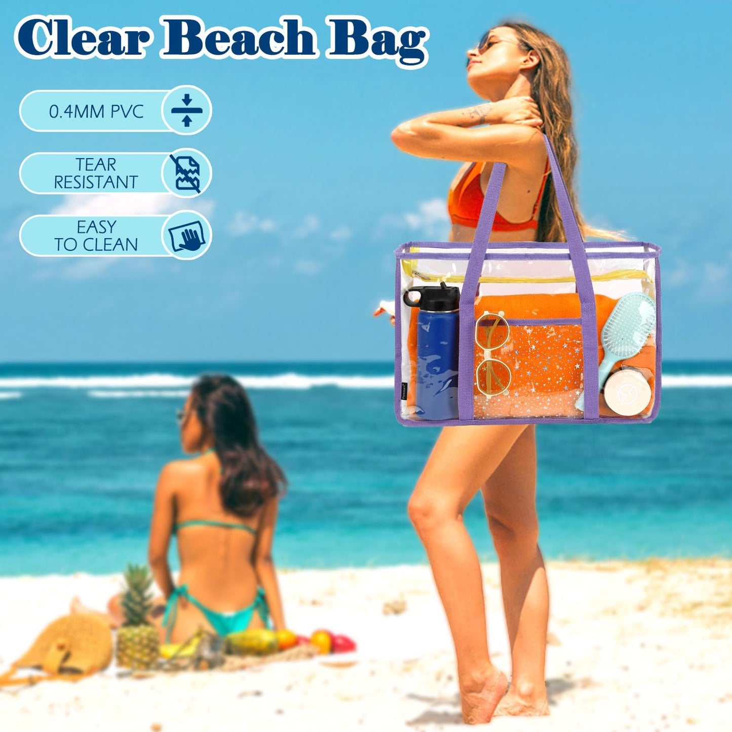 Big Clearance Mesh Beach Bag with 8 Compartments