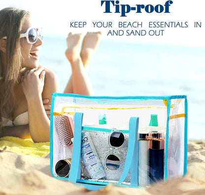 Big Clearance Mesh Beach Bag with 8 Compartments