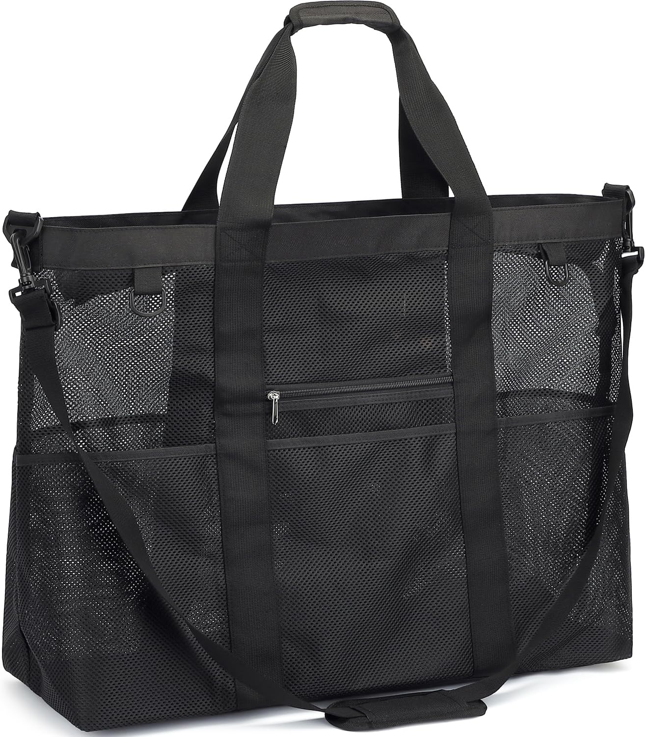 Big Clearance Mesh Beach Bag with 8 Compartments