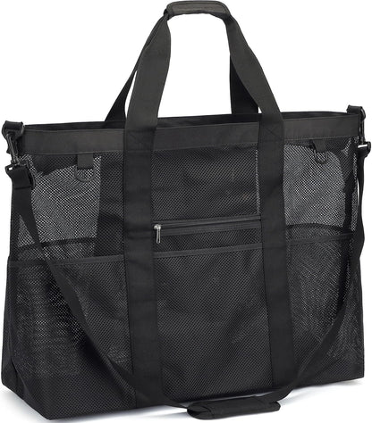 Big Clearance Mesh Beach Bag with 8 Compartments