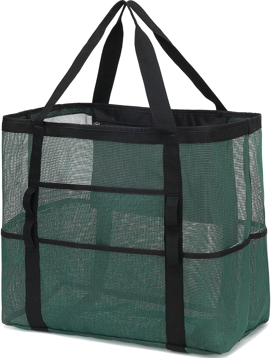 Big Clearance Mesh Beach Bag with 8 Compartments