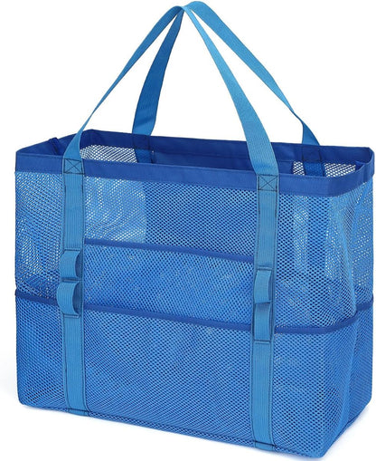 Big Clearance Mesh Beach Bag with 8 Compartments