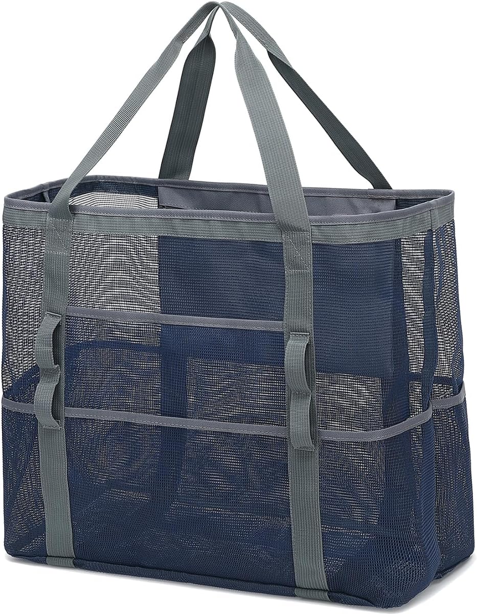 Big Clearance Mesh Beach Bag with 8 Compartments