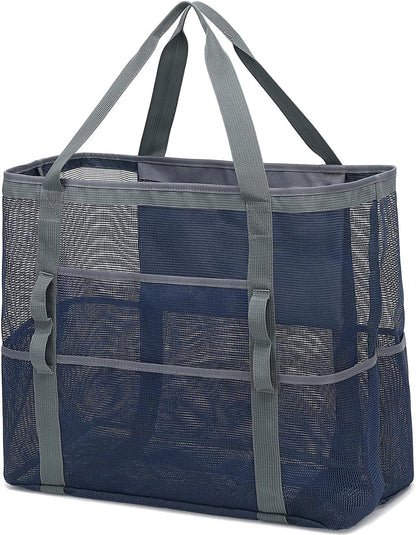Big Clearance Mesh Beach Bag with 8 Compartments