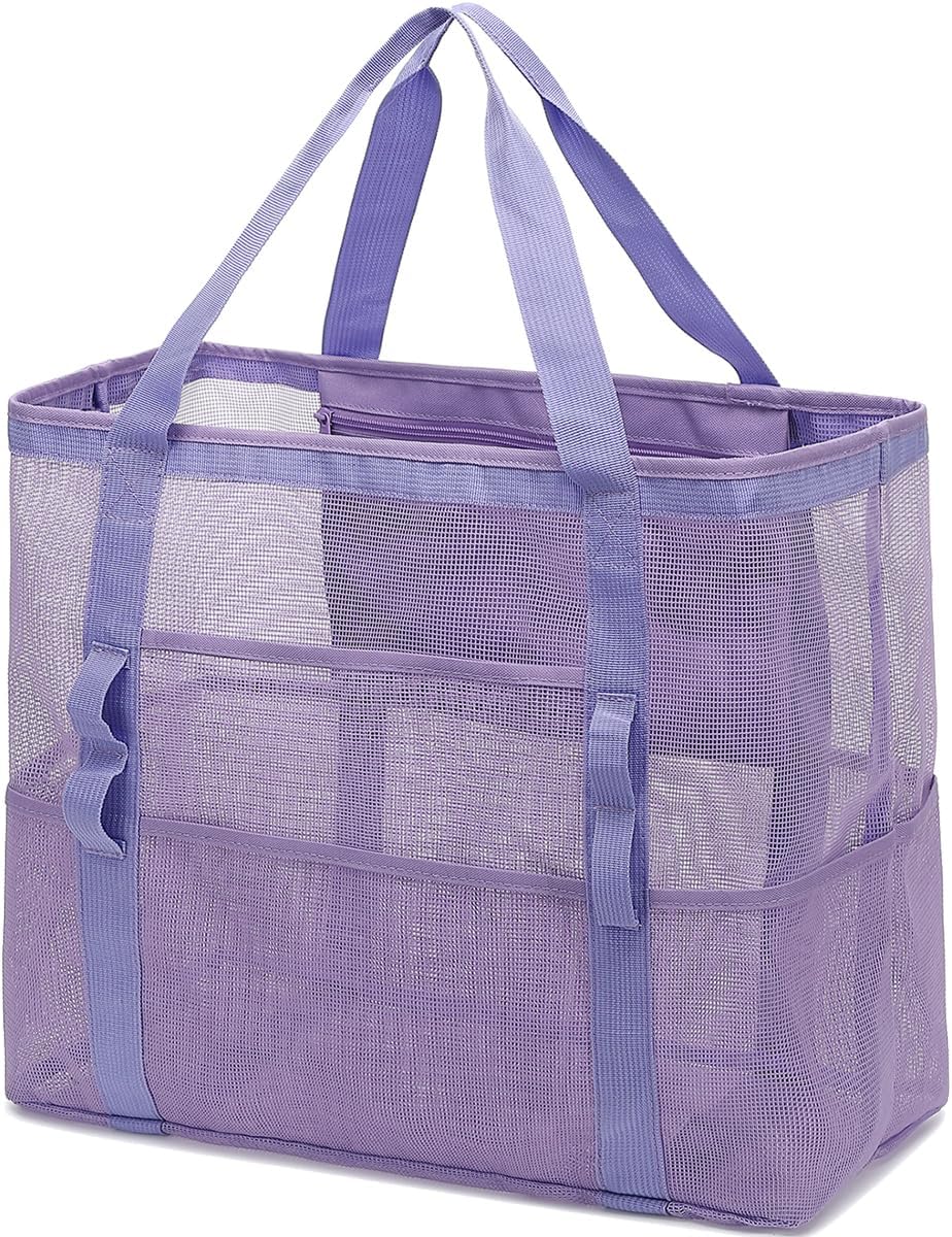 Big Clearance Mesh Beach Bag with 8 Compartments