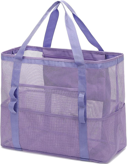 Big Clearance Mesh Beach Bag with 8 Compartments