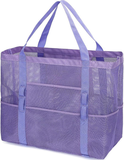 Big Clearance Mesh Beach Bag with 8 Compartments