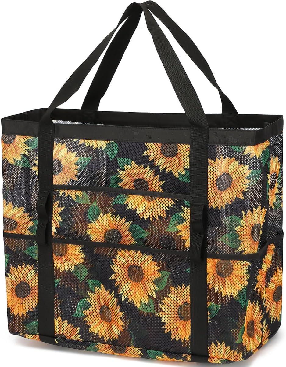 Big Clearance Mesh Beach Bag with 8 Compartments
