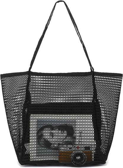 Big Clearance Mesh Beach Bag with 8 Compartments