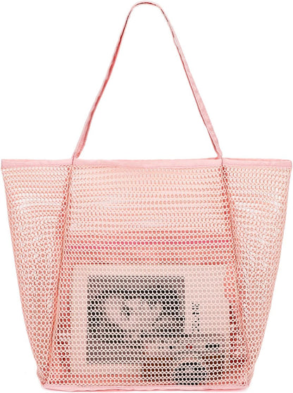 Big Clearance Mesh Beach Bag with 8 Compartments