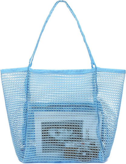 Big Clearance Mesh Beach Bag with 8 Compartments