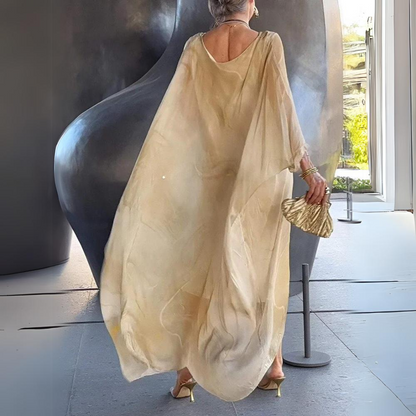 Colorful Floral Maxi Kaftan Dress