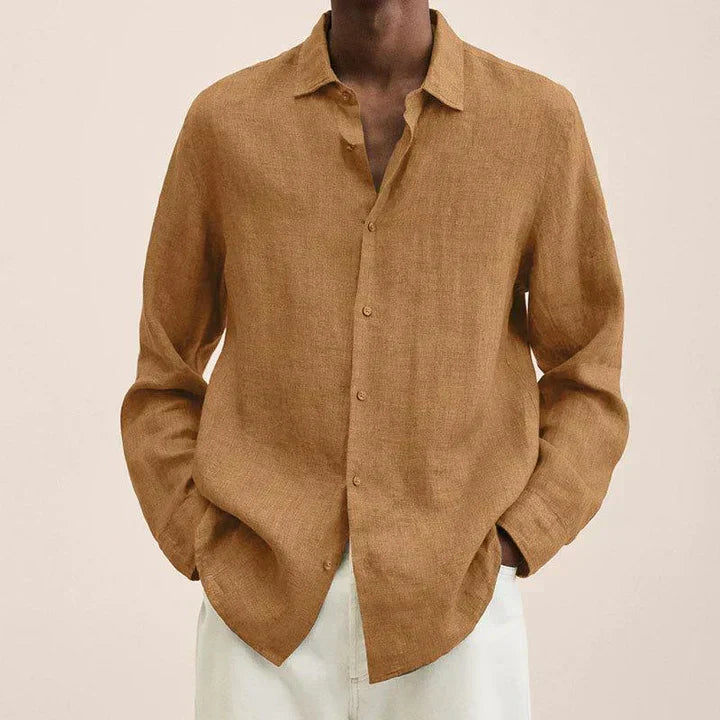 Relaxed Fit Casual Linen Shirt for Men