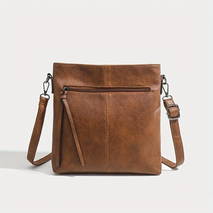 Chic Mini Crossbody Purse with Tassel and Silver Buckle