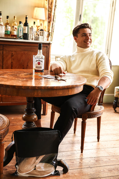 Cozy Cable Knit Crew Neck Sweater Men
