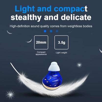 In-Ear Hearing Aids Invisible Enhancer Rechargeable Mini Sound Amplifier UK