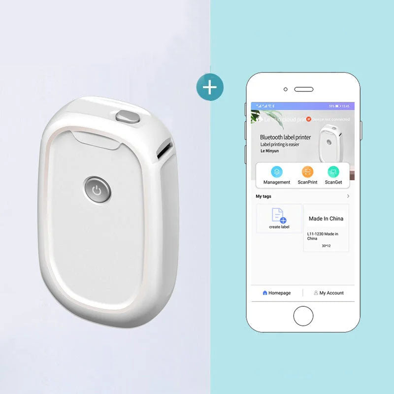 Wireless Bluetooth Mini Thermal Label Maker Printer