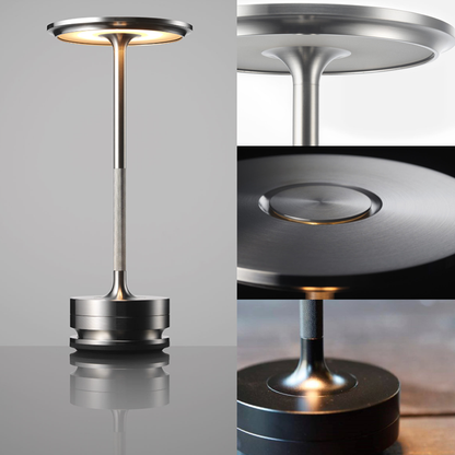 Metallic Cordless Rechargeable Table Lamp& Waterproof Desk Light