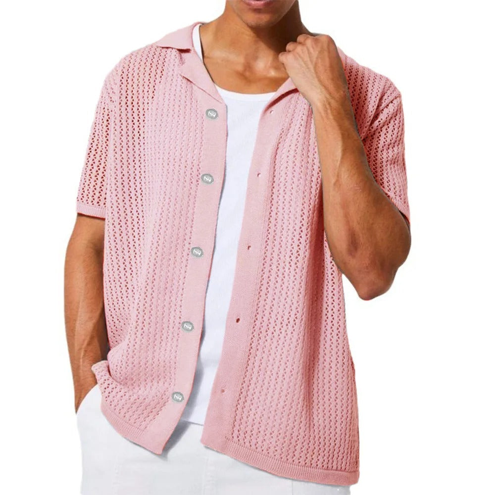 Lightweight Lace Top with Front Buttons